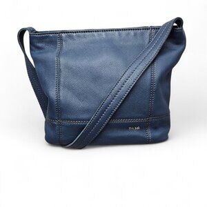 The Sak De Young Pebble Soft Leather Hobo Bag Blue Shoulder Bag